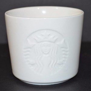 White Starbucks Cup Embossed Mermaid Logo Shots Syrup Milk Custom Boxes 8 oz